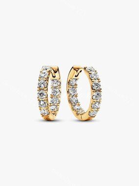 Pandora Sparkling Row Eternity Hoop Earrings